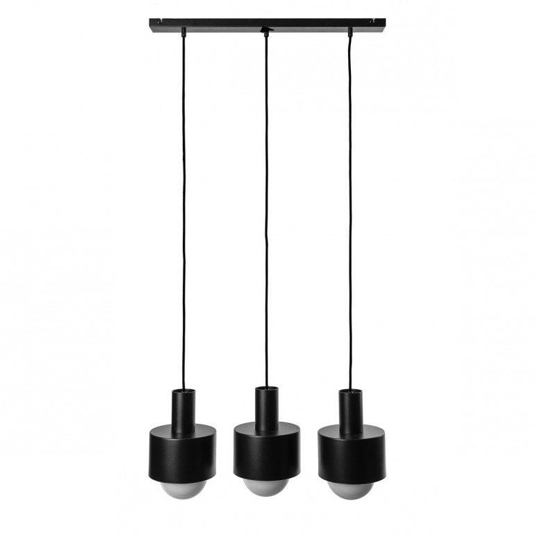 ENKEL 3L lámpara colgante de techo negra