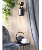 Lampa ścienna SUPURU czarny kinkiet z mosiężną rurką UMMO