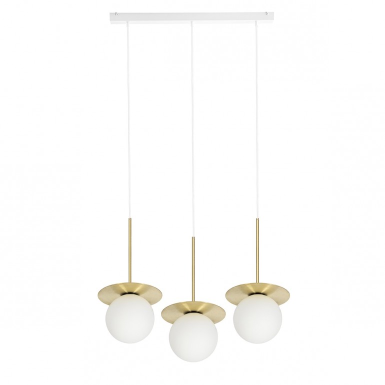 Lámpara colgante de techo triple BORRA B 3L de latón