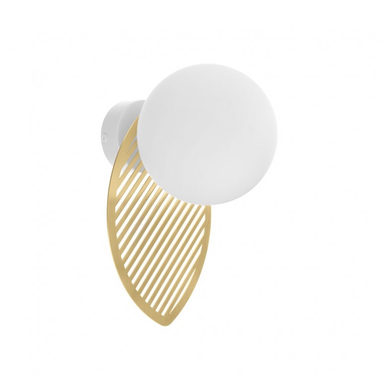 Aplique / aplique dorado FYLLO B con hoja de latón