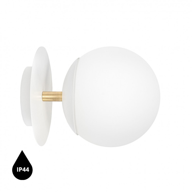 PLAAT C aplique / aplique blanco con latón