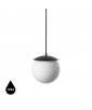 KUUL G sufitowa lampa wisząca, klosz biała kula, czarny stelaż UMMO
