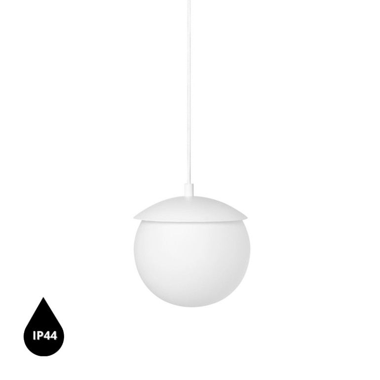 Lámpara colgante de techo KUUL G blanca IP44