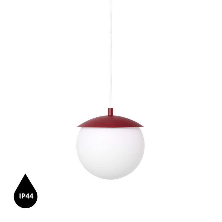 Lámpara colgante de techo KUUL G burdeos IP44