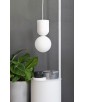Lampa sufitowa LUOTI biała lampa wisząca ze szklanym kloszem UMMO
