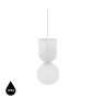 Lampa sufitowa LUOTI biała lampa wisząca ze szklanym kloszem UMMO