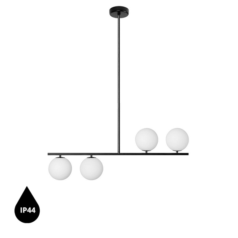 SUGURI Lámpara de techo negra de tamaño L