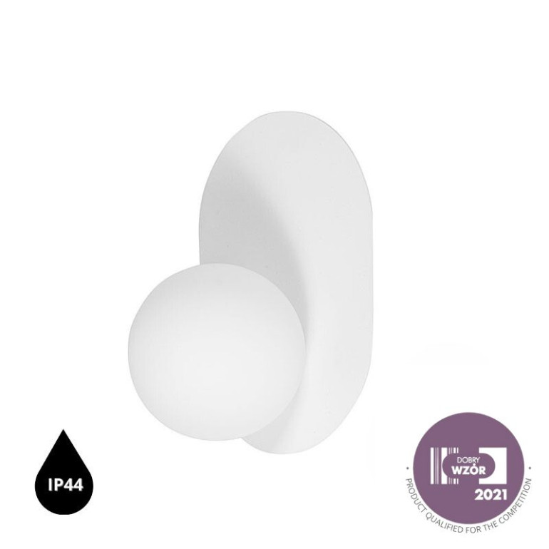 Aplique/plafón de pared blanco HANEA con estanqueidad IP44 aumentada