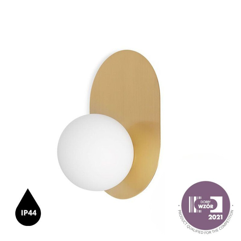 Aplique / aplique de latón HANEA con estanqueidad IP44 aumentada