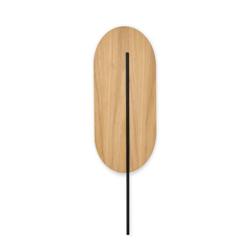 ROKKE WOOD Aplique de madera con detalles en negro