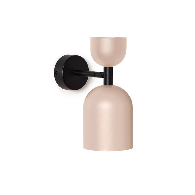 Aplique / aplique SUPURU W beige orientable con tubo negro
