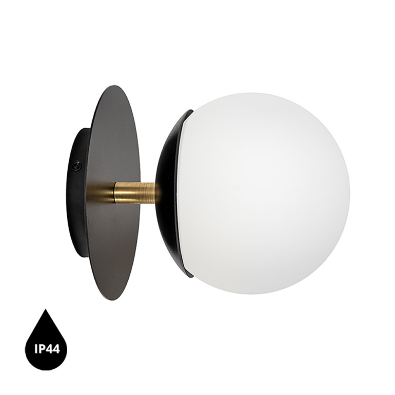 PLAAT C aplique / aplique negro con latón