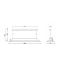 Lámpara colgante de techo azul YOTTSU C